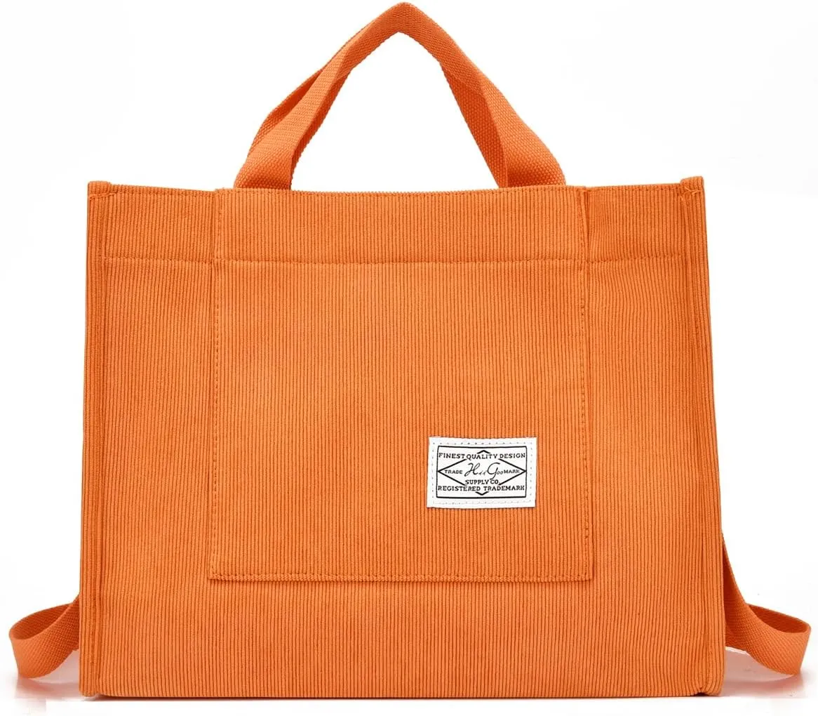 Fashion Corduroy Tote Handbag for Women - Stylish Hobo Bag