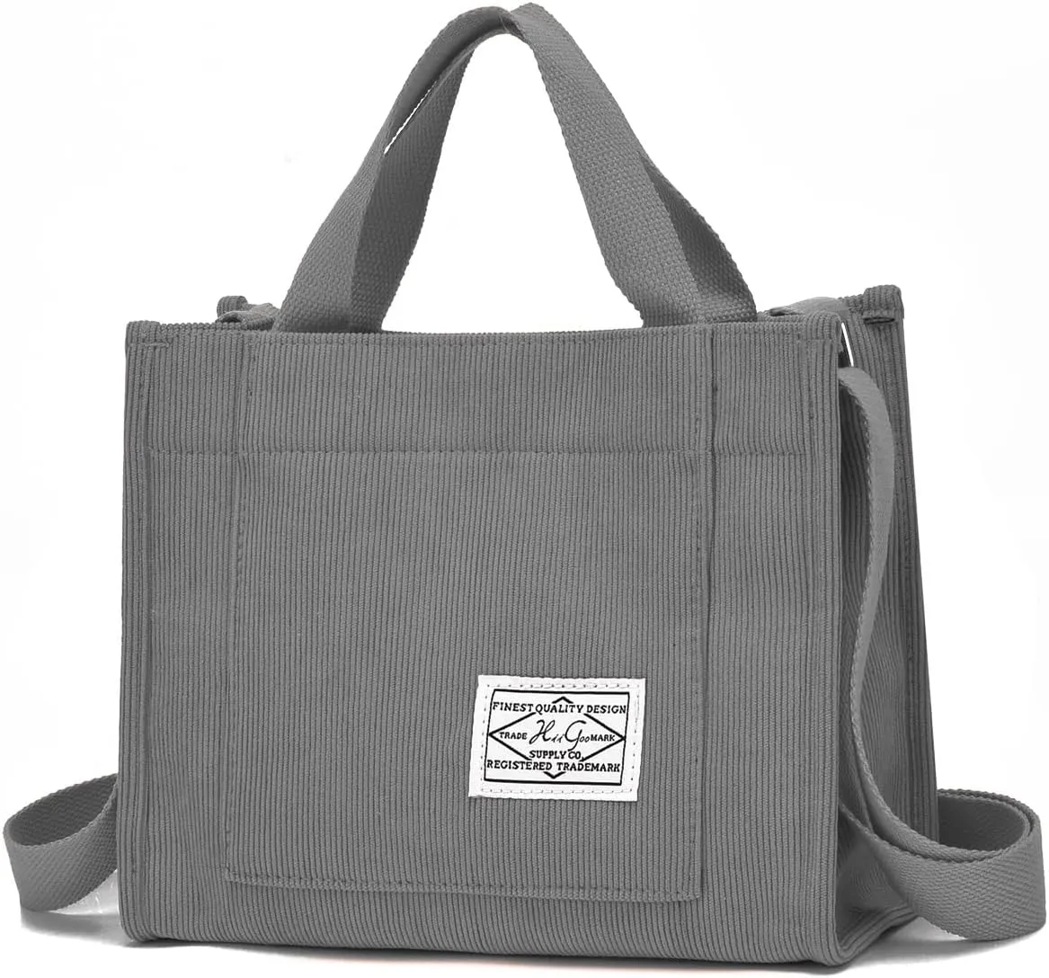 Fashion Corduroy Tote Handbag for Women - Stylish Hobo Bag