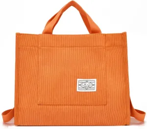 Fashion Corduroy Tote Handbag for Women - Stylish Hobo Bag