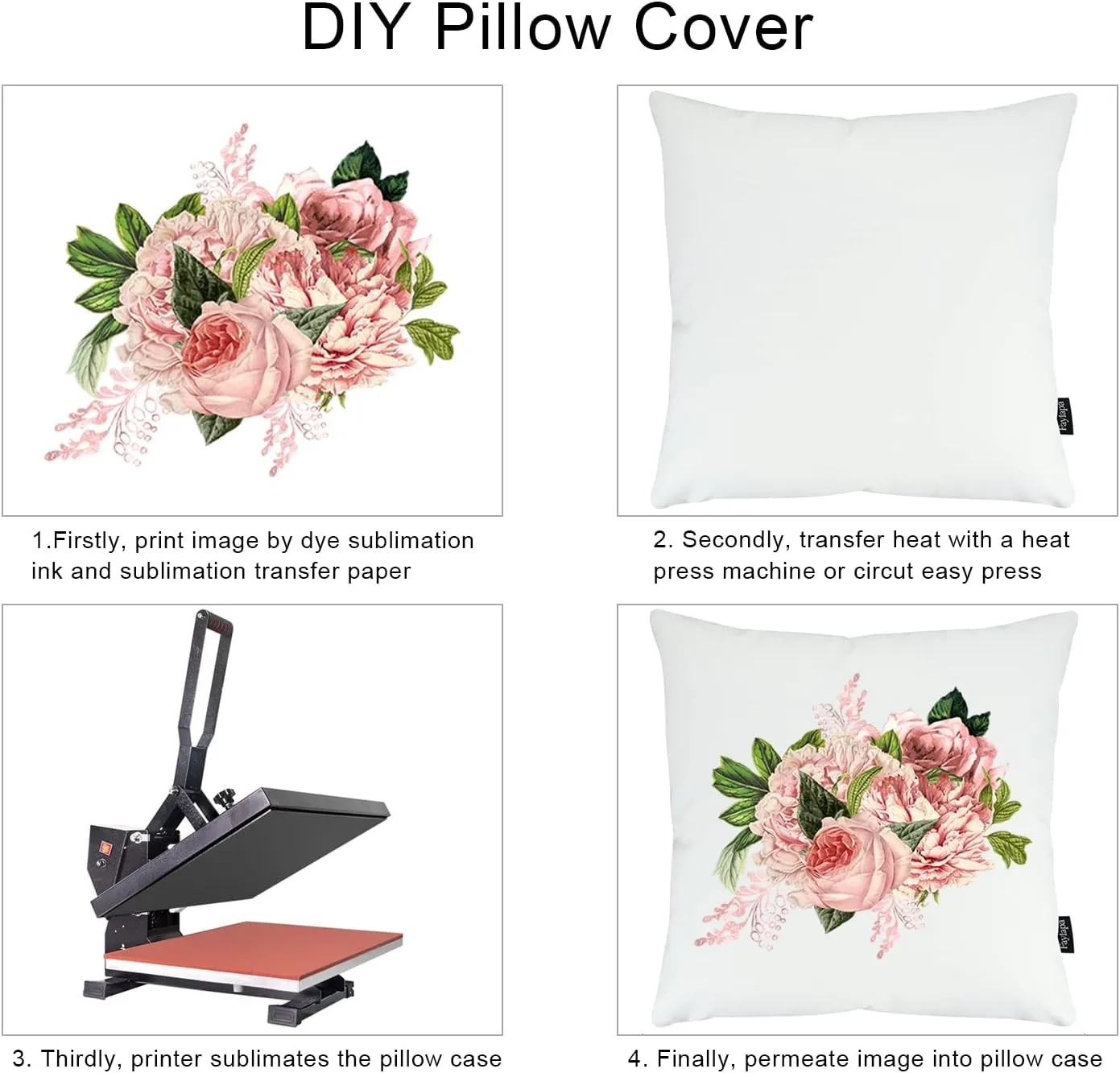 Faylapa 4Pcs Canvas Cotton Pillow Covers, 16 x 16 inch Solid Valentines Decorative Throw Pillow Cases Living Room Car Office Decoration (Case ONLY) (Off White, 40 * 40cm)
