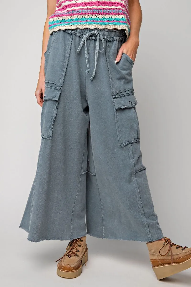 Feelin' Good Utility Pants in Faded Navy
