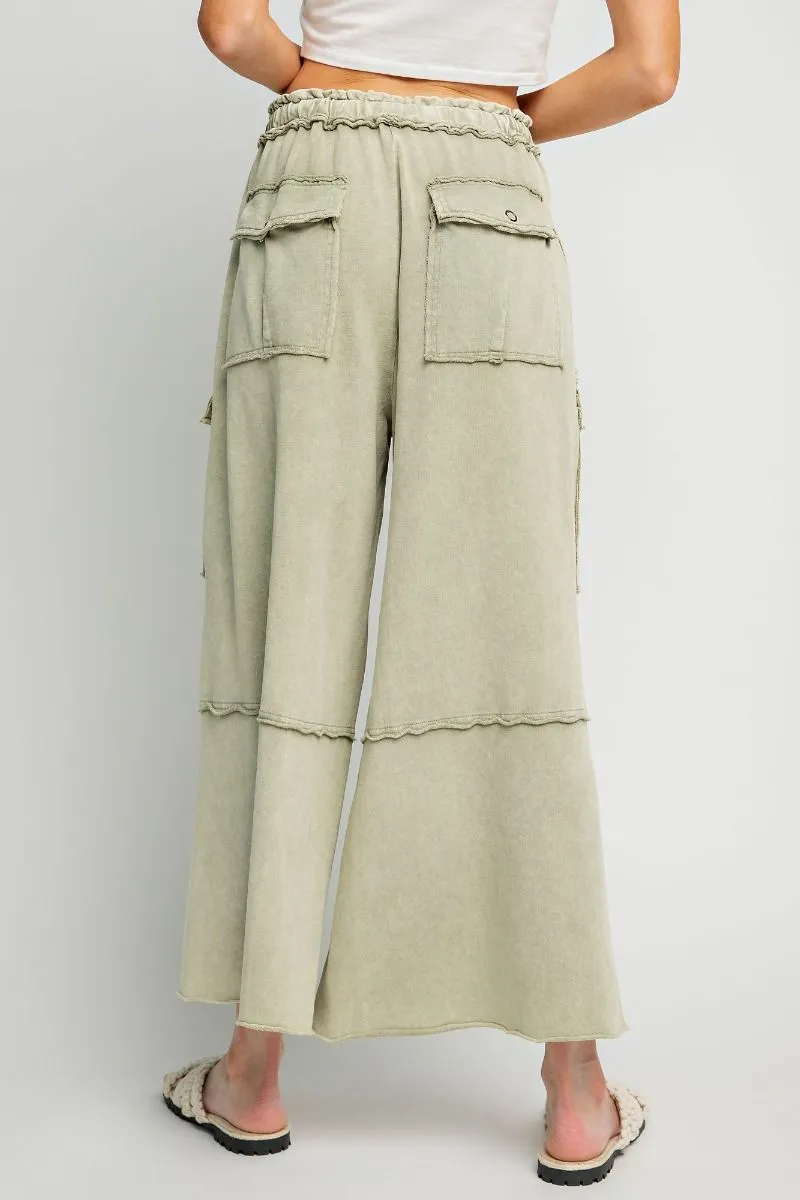 Feelin' Good Utility Pants in Faded Olive