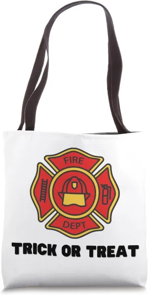 Fireman Trick or Treat Bag, Firefighter Tote Bag