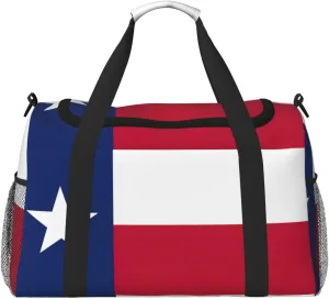 Flag of Texas print Large Canvas Travel Duffel Bag Weekender Bags for Women Overnight Bag Carry On Tote Bag