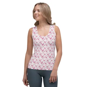Flamingos and Hearts Tank Top
