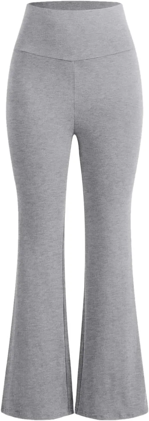 Flare Leggings for Women High Waisted Tummy Control Yoga Pants Butt Lifting Pull On Workout Bootcut Bell Bottoms