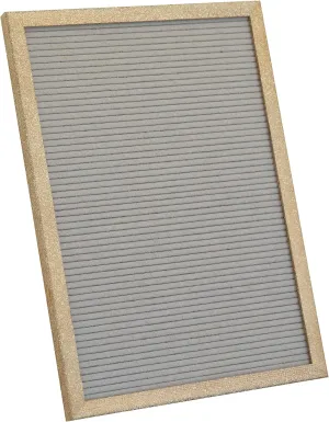 Flash Furniture Gracie Felt Letter Board with Wooden Frame, 389 PP Letters Including Numbers, Symbols and Icons, Canvas Carrying Case, 12x17, Weathered Wood/Gray Felt