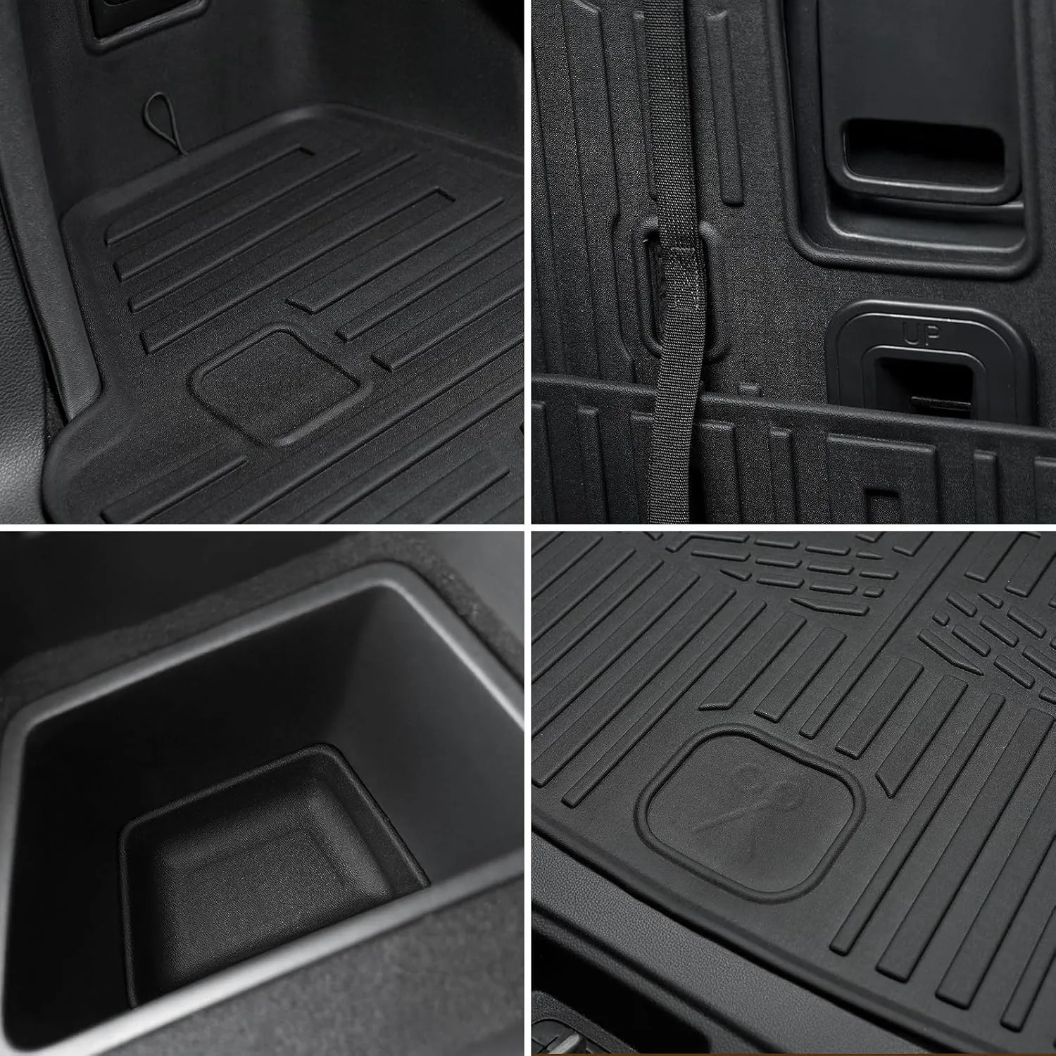Floor Mats for 2016-2024 2025 Dodge Durango 6-seat, All Weather TPE Cargo Liner Cargo Mat and 3rd Row Backrest Mats for SRT Durango Accessories