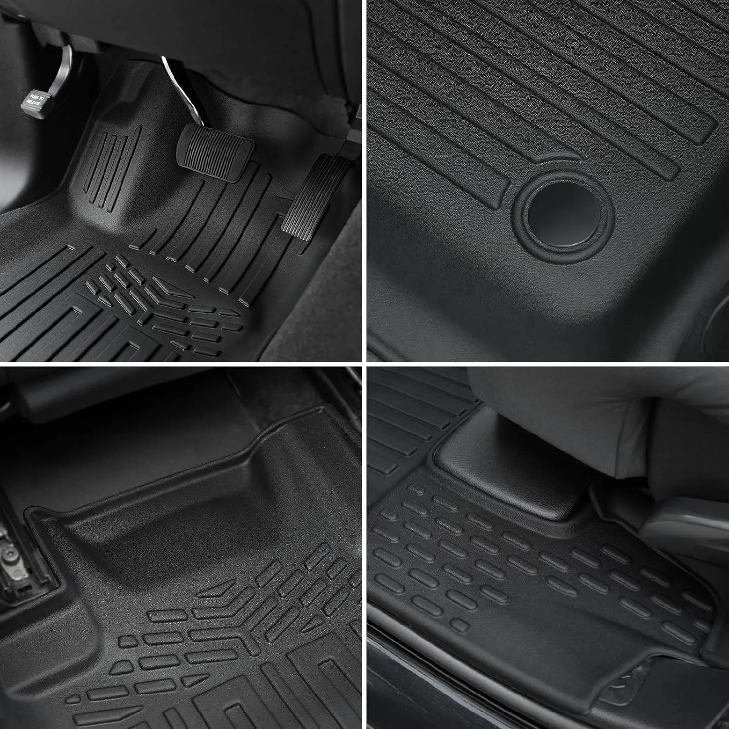 Floor Mats for 2016-2024 2025 Dodge Durango 6-seat, All Weather TPE Cargo Liner Cargo Mat and 3rd Row Backrest Mats for SRT Durango Accessories