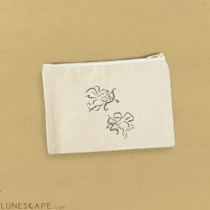 Flying Cupids - Valentine's Canvas Zipper Pouch