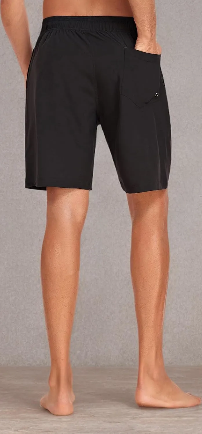Flytop Mens Swim Trunks Quick Dry Board Shorts with Zipper Pockets Bathing Suit