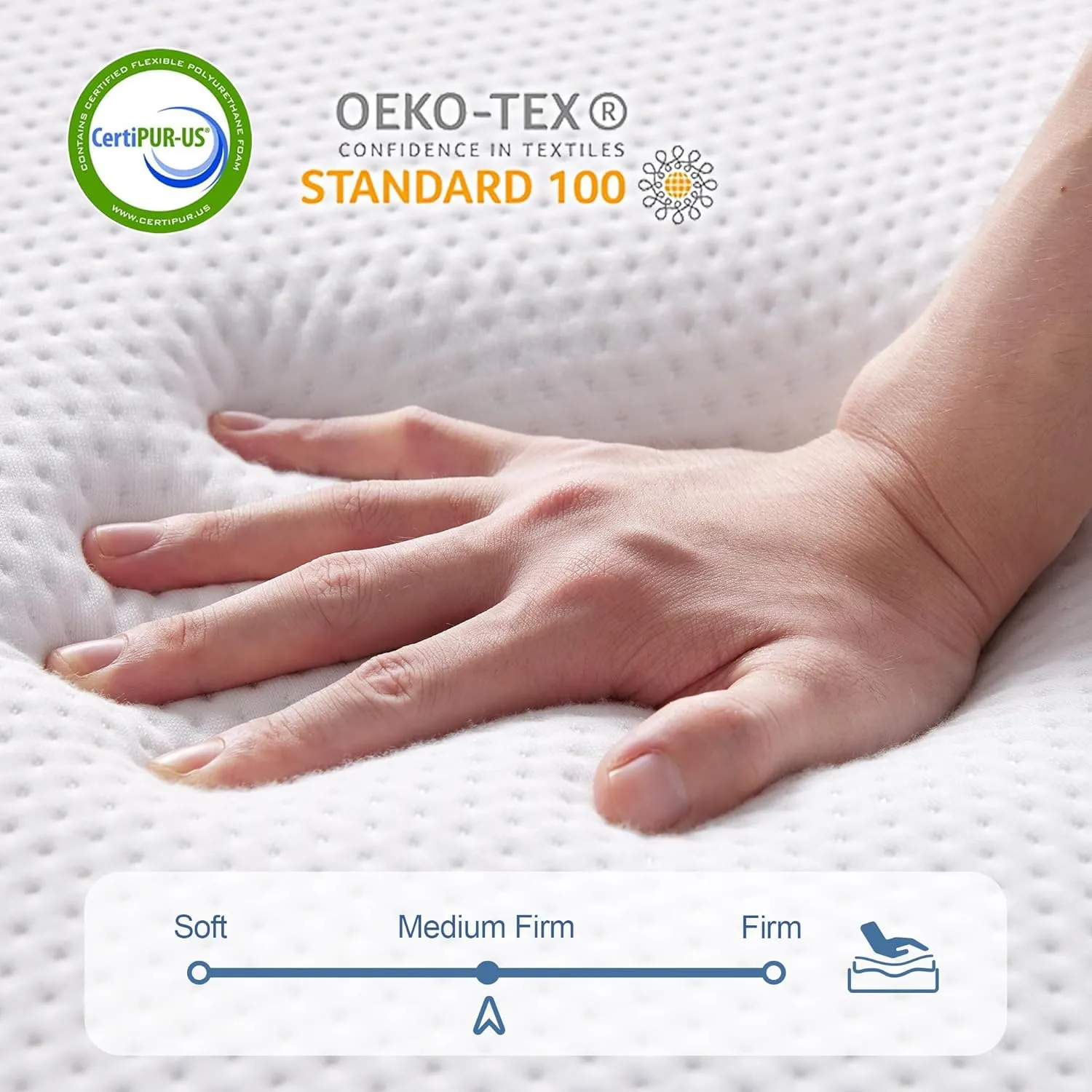 Folding Mattress, Trifold Mattress Twin 4 inch Foldable Mattresses Memory Foam for Travel Camping Floor Guest Bed, Washable Cover with Storage Bag (75"x38"x4")