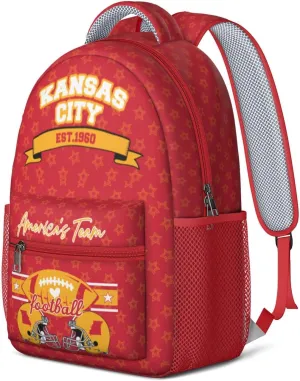 Football Backpack for Boys Girls, High Capacity Football Laptop Bag Casual Daypack For Adults Men Fan Gifts