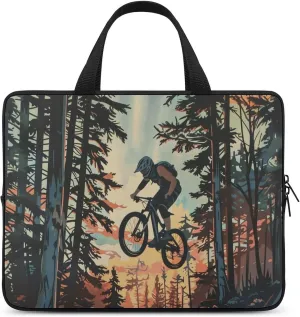 Forest Off-Road Riding Laptop Bag Laptop Case Computer Messenger Bag with Adjustable Shoulder Strap