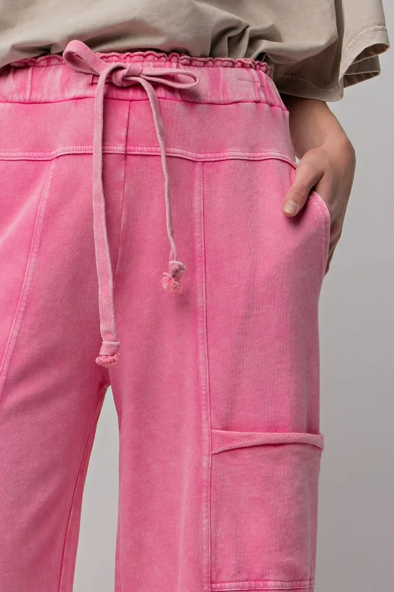 Francie French Terry Pants- Pink