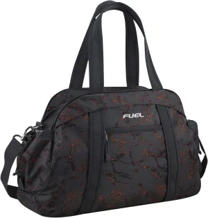Fuel Sport Carryall Duffel For Gym, Travel or Weekend get-away, Gray Marble Print with hint of Orange/Graphite Trim One_Size