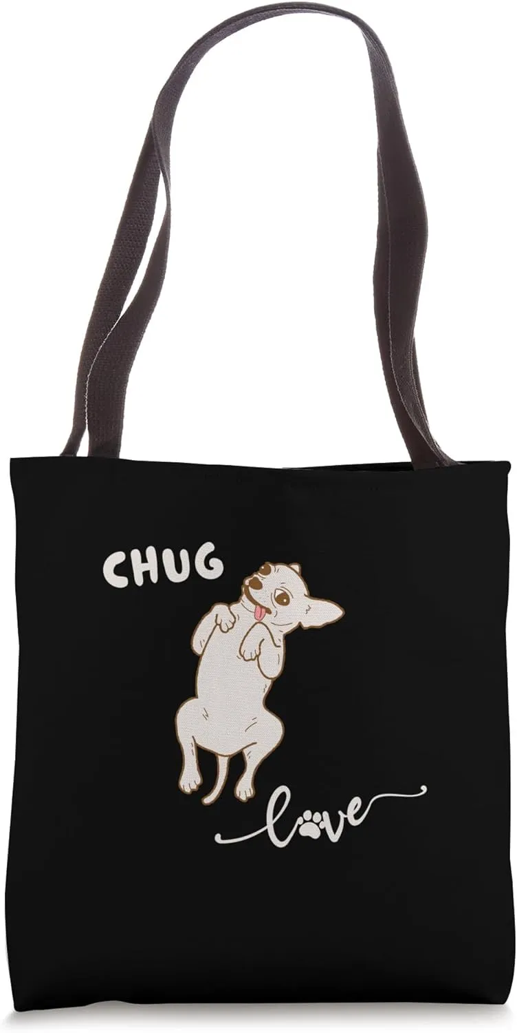 Funny Chug Dog Belly Rub Funny Pet Tote Bag