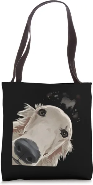 Funny Curious Dog Borzoi Tote Bag