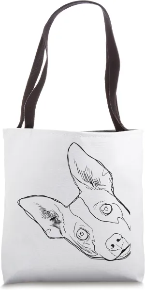 Funny Dog Rat Terrier Tote Bag