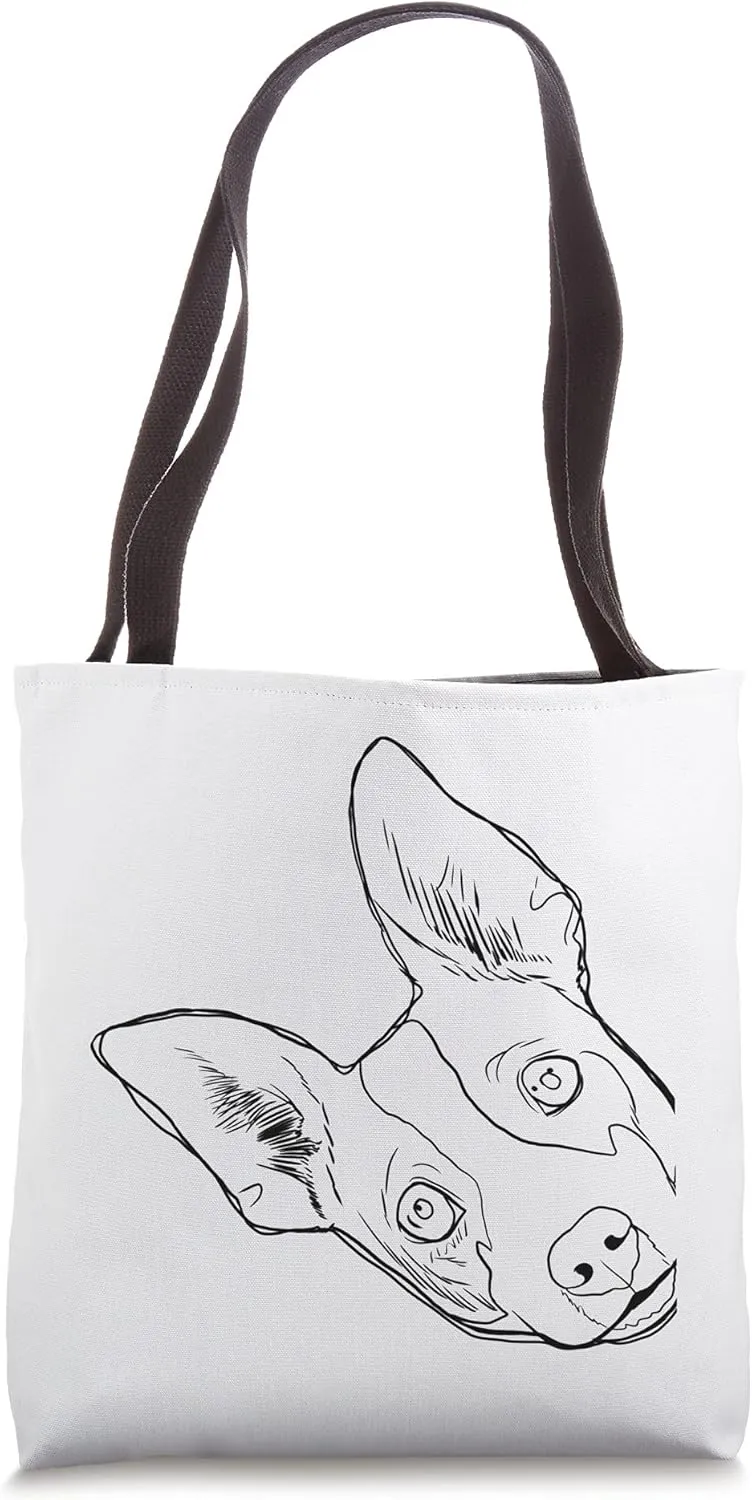 Funny Dog Rat Terrier Tote Bag