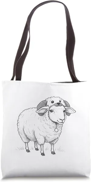 Funny Sheep Dog Disguise Design Tote Bag