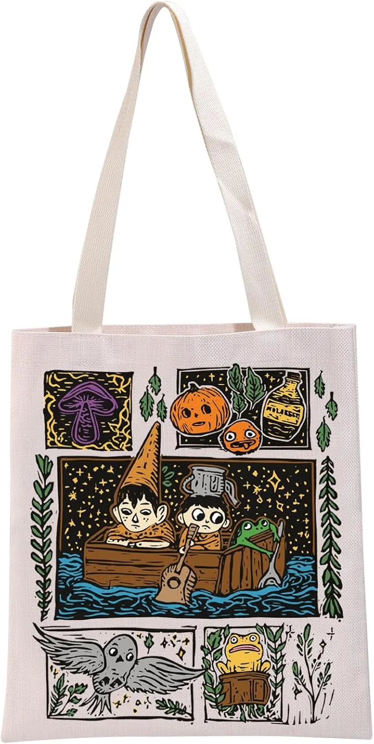 G2TUP Animated Inspired Gift OTGW Tote Bag Cartoons Portrait Lover Handbag Kidcore Gift Trick Or Treat Bag