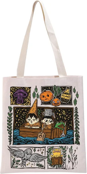 G2TUP Animated Inspired Gift OTGW Tote Bag Cartoons Portrait Lover Handbag Kidcore Gift Trick Or Treat Bag