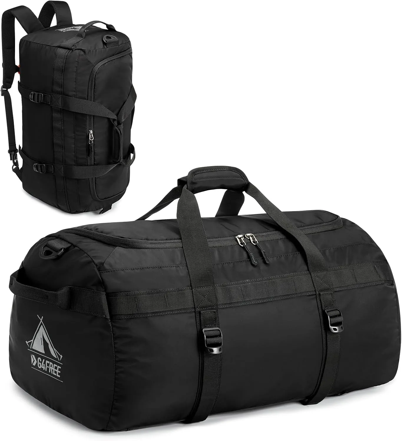 G4Free Gym Bag for Women Men 45L Duffle Backpack with Shoe Compartment Water Resistant Travel Weekender Bag