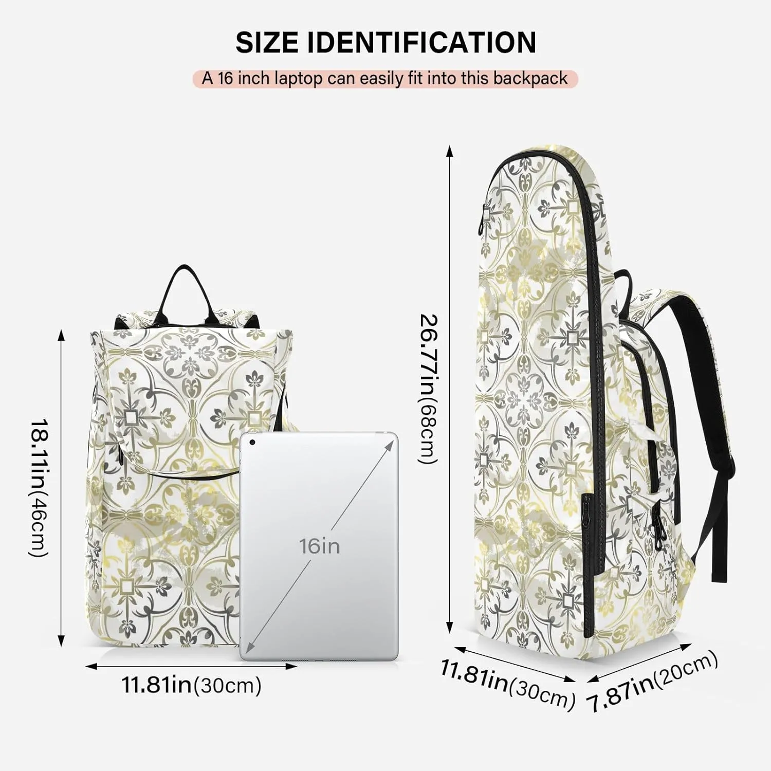 GAIGEO Cool Soccer Graffiti Pickleball Backpack, Multiple Storage Compartments Tennis Racket Backpack, Foldable Pocket