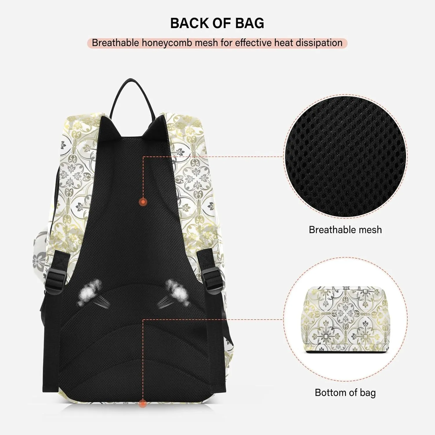 GAIGEO Cool Soccer Graffiti Pickleball Backpack, Multiple Storage Compartments Tennis Racket Backpack, Foldable Pocket