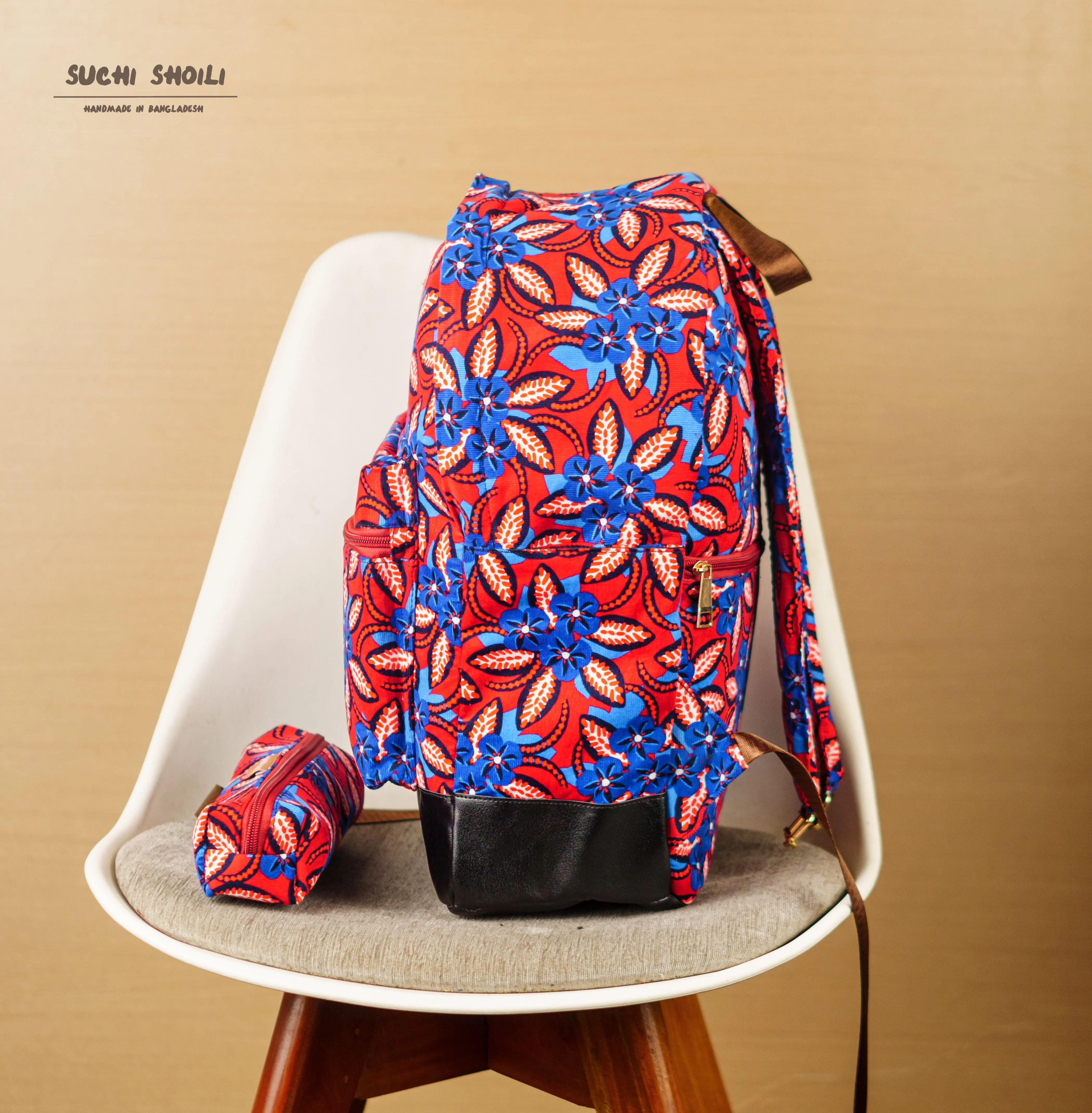 Garden Flower Corduroy Premium Backpack