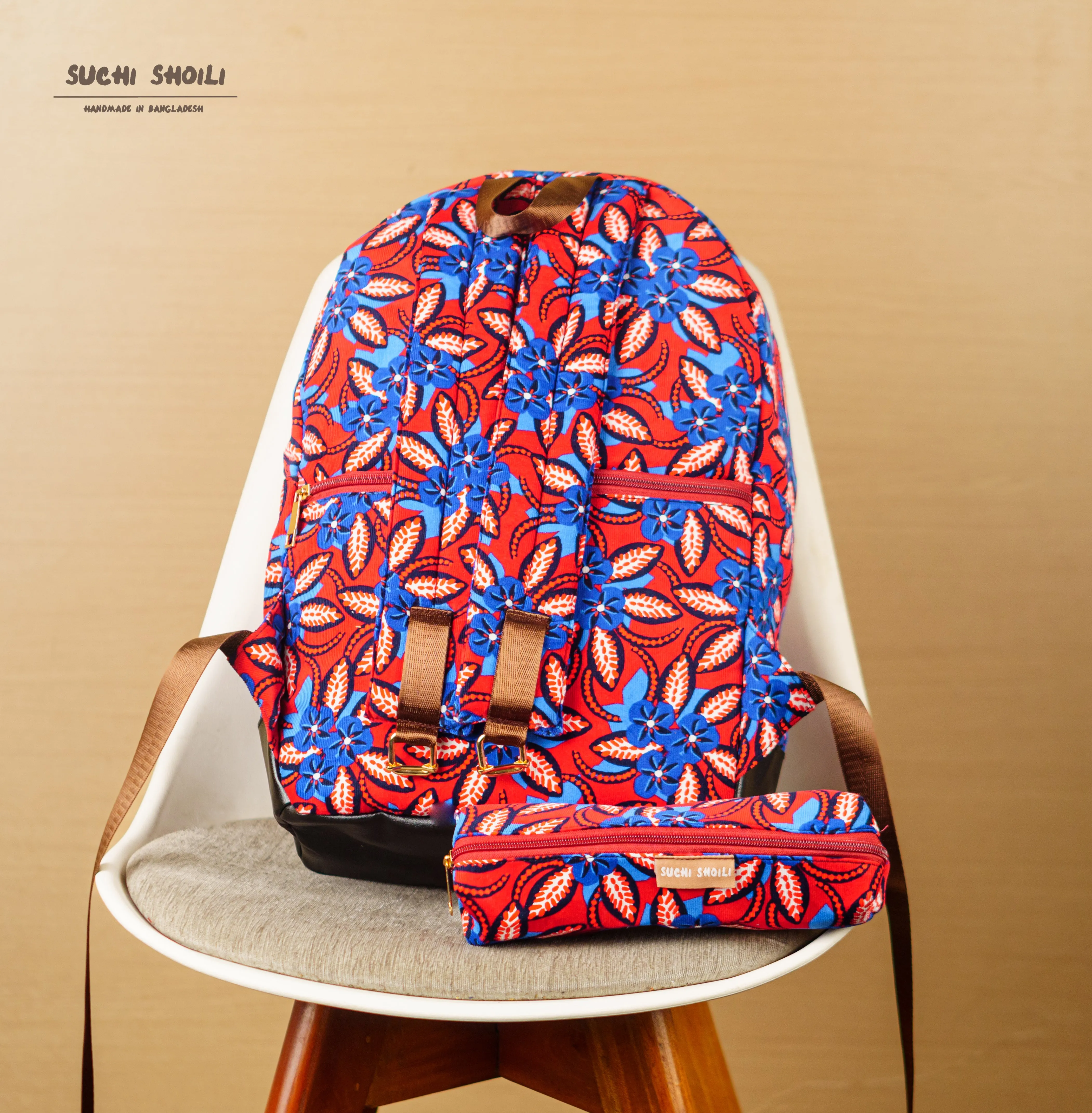 Garden Flower Corduroy Premium Backpack