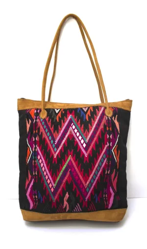 Geometriko Huipil Tote Bag Fire Peaks