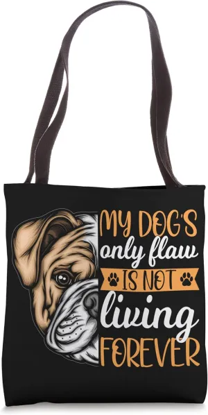 German Shepherd Dog's Only Flaw Funny Dog Lover Graphic Tote Bag