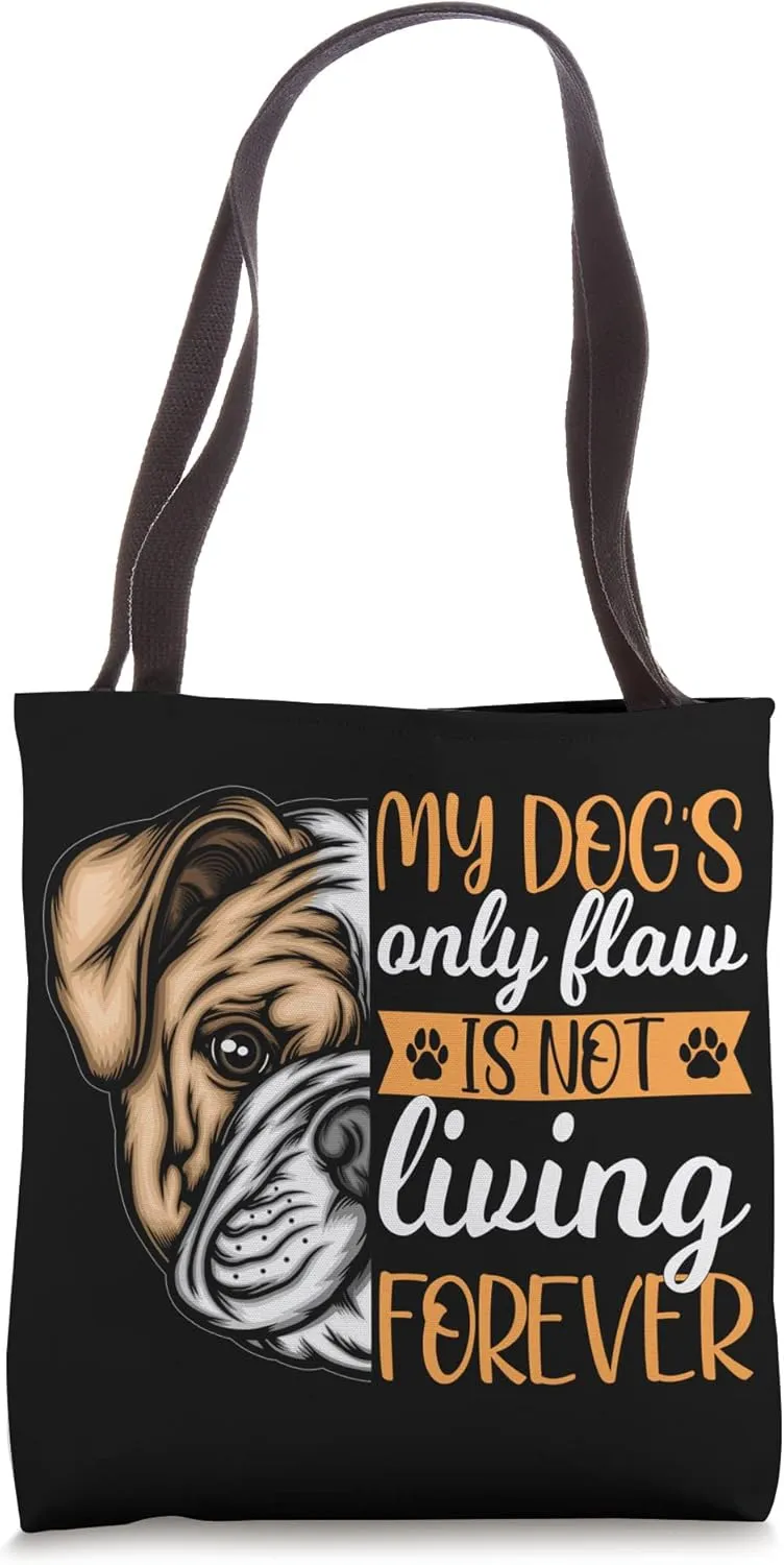 German Shepherd Dog's Only Flaw Funny Dog Lover Graphic Tote Bag