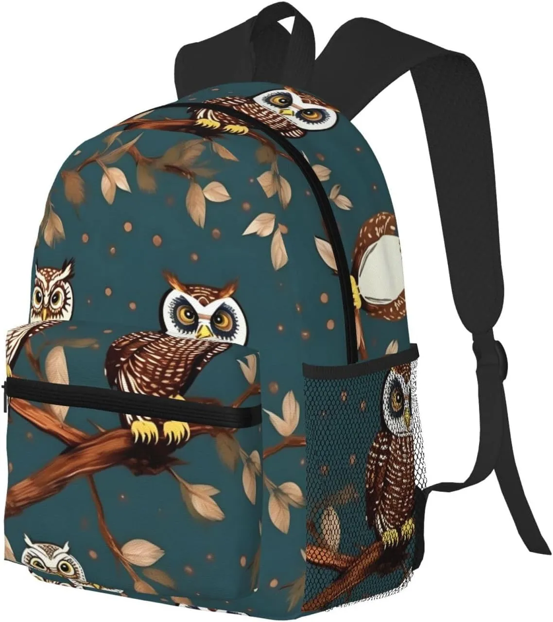 GeRRiT Owls On Tree Branches Print Casual Backpack For Women, Travel Daypack,Waterproof Gym Backpack For Men Book Bags, SB-122