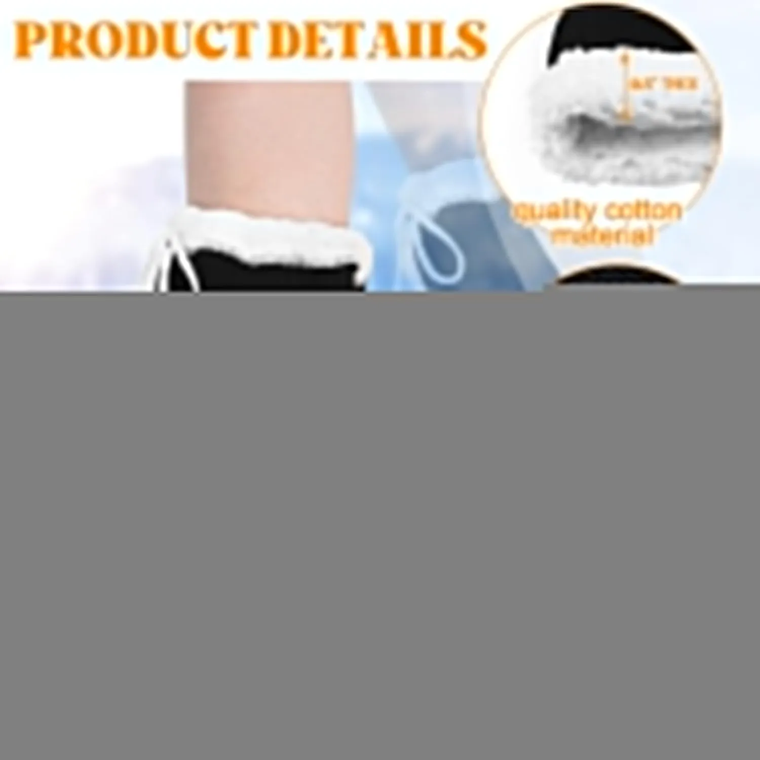 Giegxin 2 Pcs Cast Toe Cover Sock Thick Warm Foot Cast Sock Plaster Stocking Protective for Women Men Leg Ankle When Walking(Black, 13.39 x 10.24 In)
