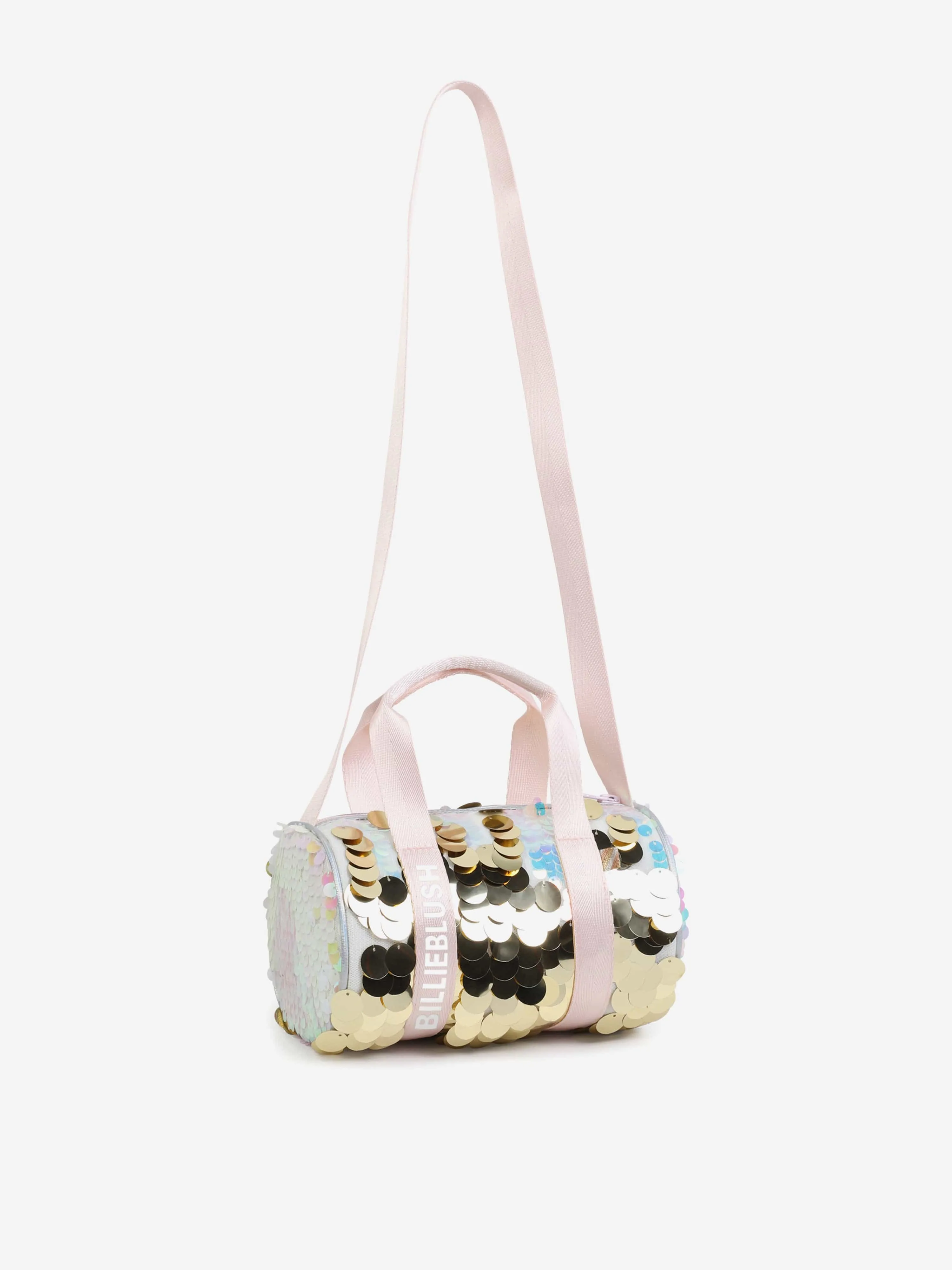 Girls Sequin Duffle Bag in White (20cm)