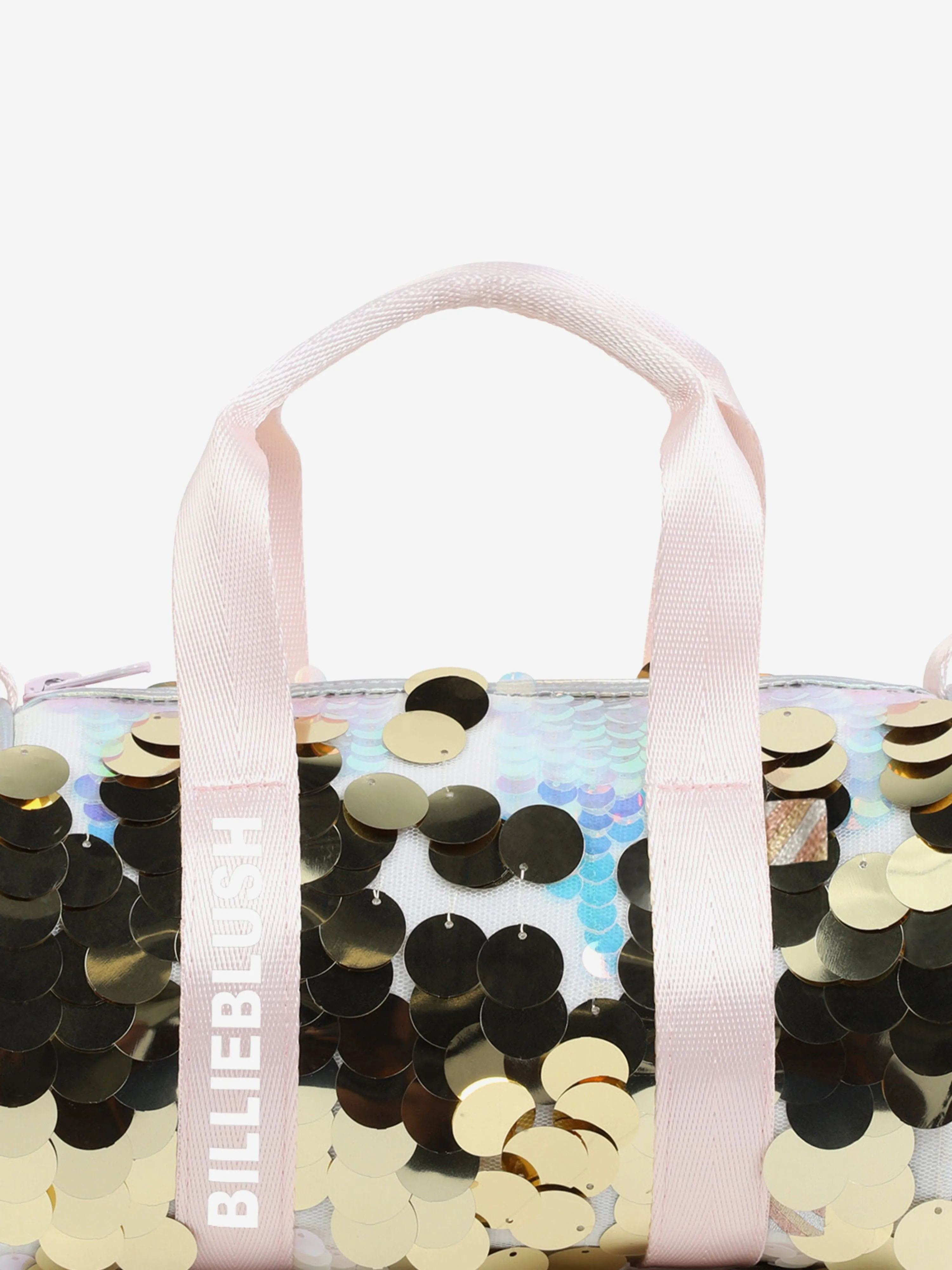 Girls Sequin Duffle Bag in White (20cm)