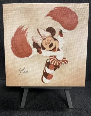 Go Team by Mike Kupka Canvas   Easel Featuring Minnie Mouse