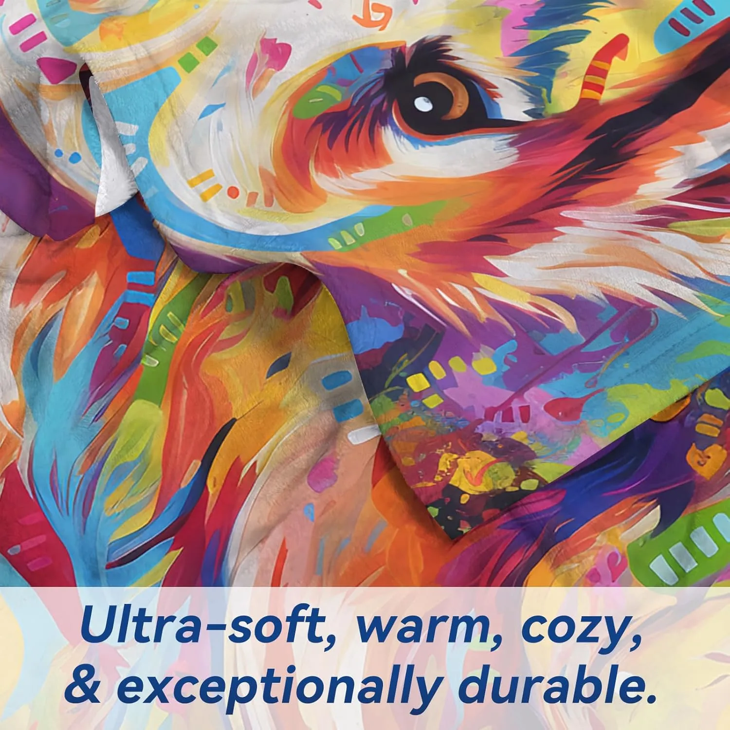 Golden Retriever Throw Blanket for Adults & Kids - Cute Happy Dog Lovers Gift, 60"x50"