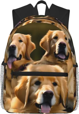 Golden Retrievers print Lightweight and comfortable backpack Casual Laptop Backpack for Travel Hiking