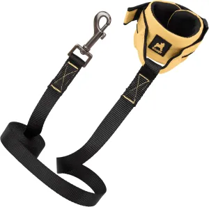Gooby Ripstop Z Wrist Band Surfer Leash - Yellow, 6 FT - Comfortable Hands Free Leash with Elastic Band for Small, Medium and Large Dogs