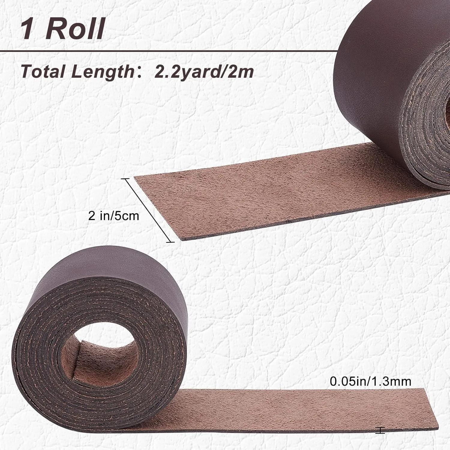GORGECRAFT Full Grain Genuine Leather Straps 2 Inches Wide 78 Inches Long Single Sided PU Leather Strip for DIY Crafts Projects Clothing Jewelry Wrapping Making Bag Strap Furniture Handles(Coffee)