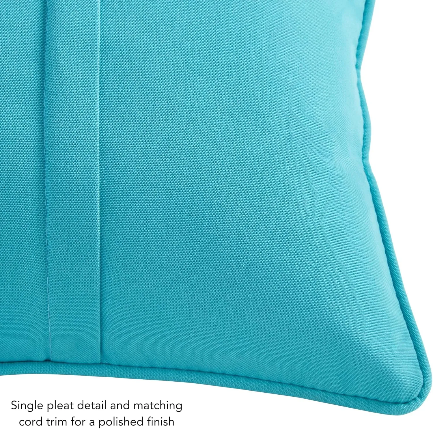 Greendale Home Fashions Sunbrella 20" Square Outdoor Throw Pillow with Removable Cover (Set of 2), Canvas Aruba 2 Count