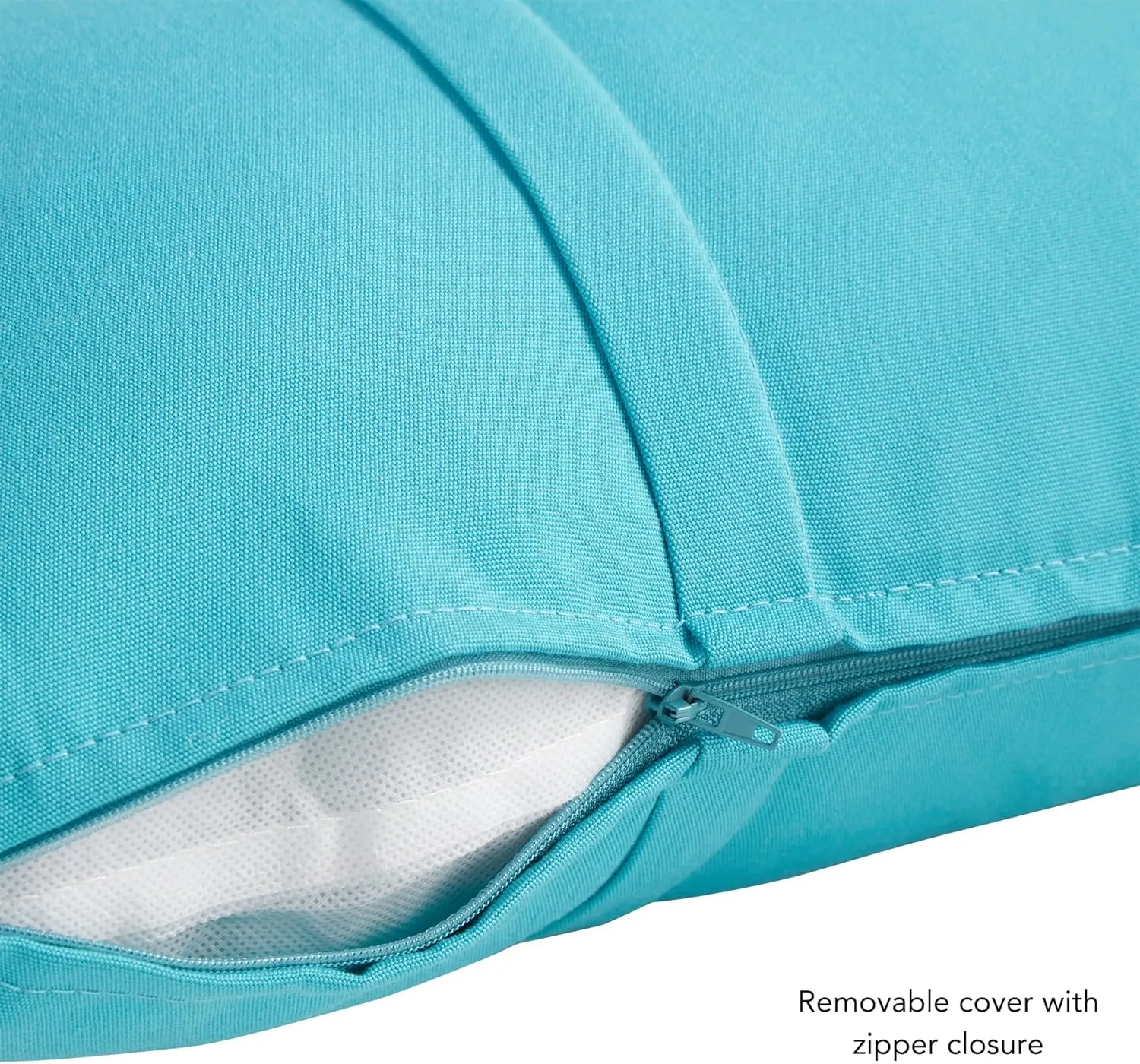 Greendale Home Fashions Sunbrella 20" Square Outdoor Throw Pillow with Removable Cover (Set of 2), Canvas Aruba 2 Count