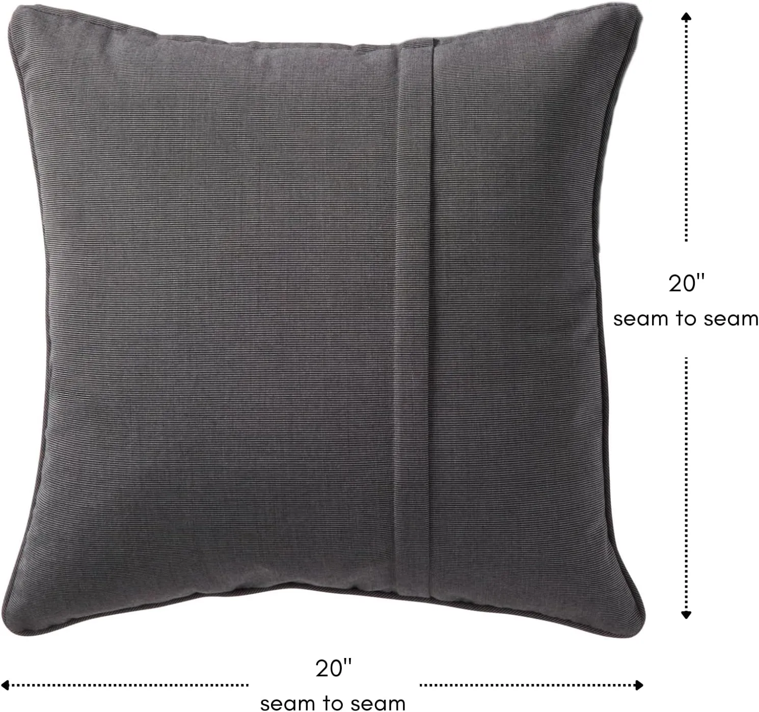 Greendale Home Fashions Sunbrella 20" Square Outdoor Throw Pillow with Removable Cover (Set of 2), Canvas Coal 2 Count