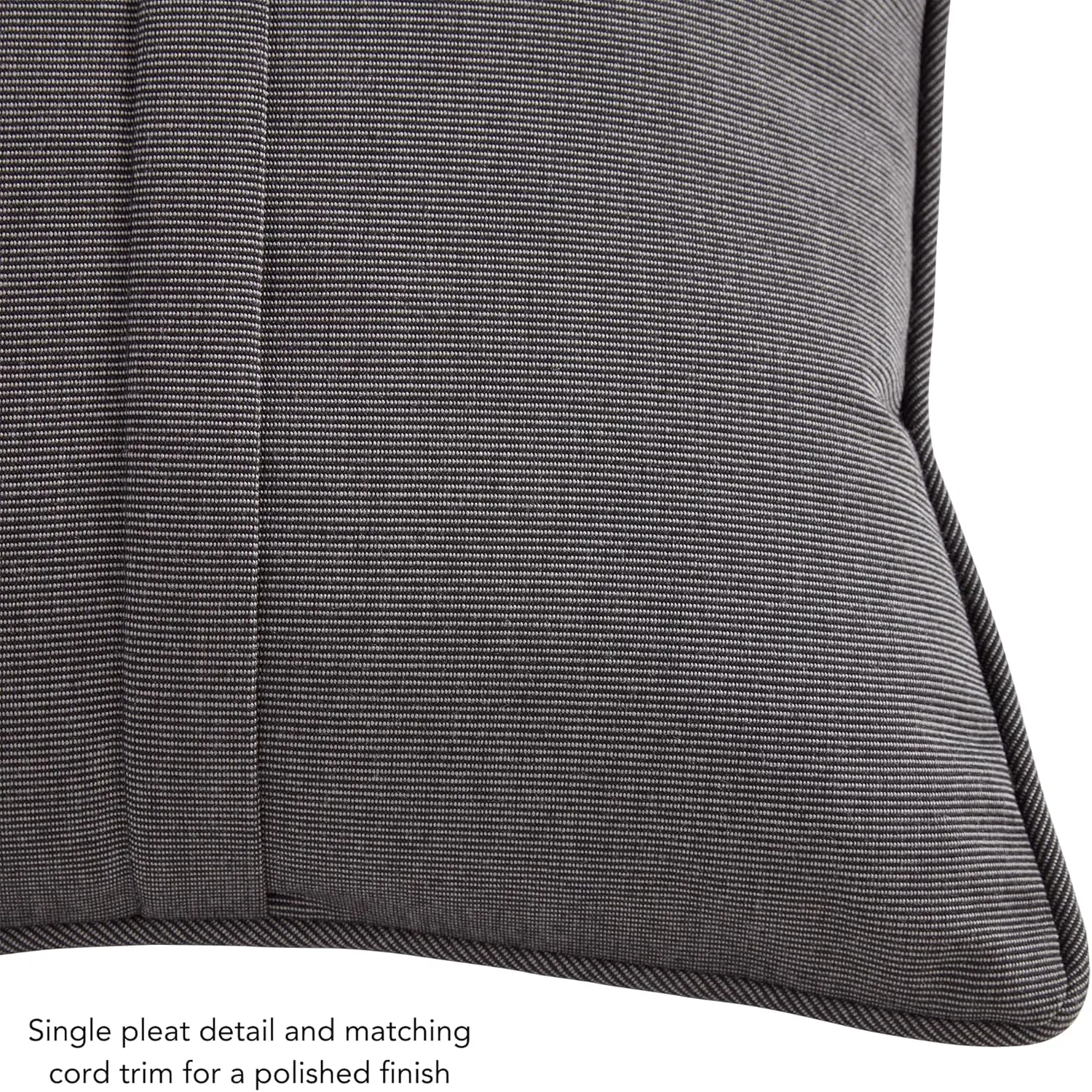 Greendale Home Fashions Sunbrella 20" Square Outdoor Throw Pillow with Removable Cover (Set of 2), Canvas Coal 2 Count