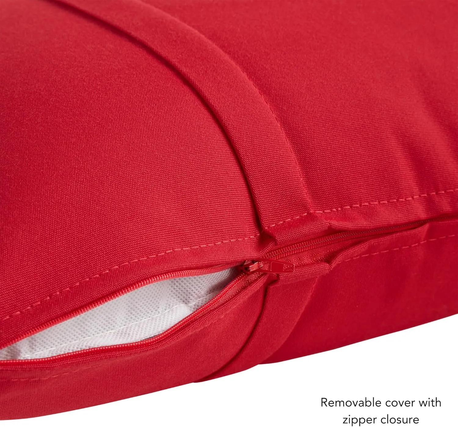 Greendale Home Fashions Sunbrella 20" Square Outdoor Throw Pillow with Removable Cover (Set of 2), Canvas Jockey Red 2 Count