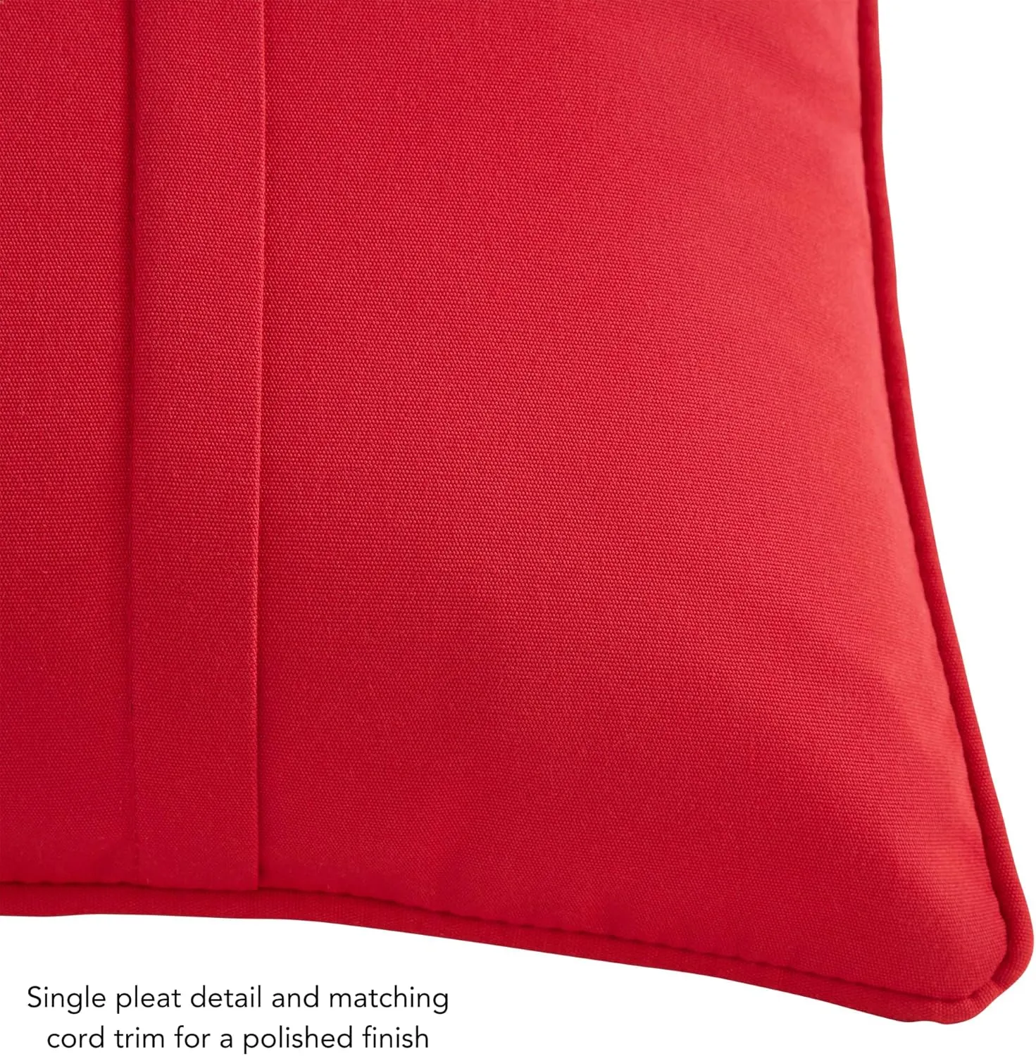 Greendale Home Fashions Sunbrella 20" Square Outdoor Throw Pillow with Removable Cover (Set of 2), Canvas Jockey Red 2 Count